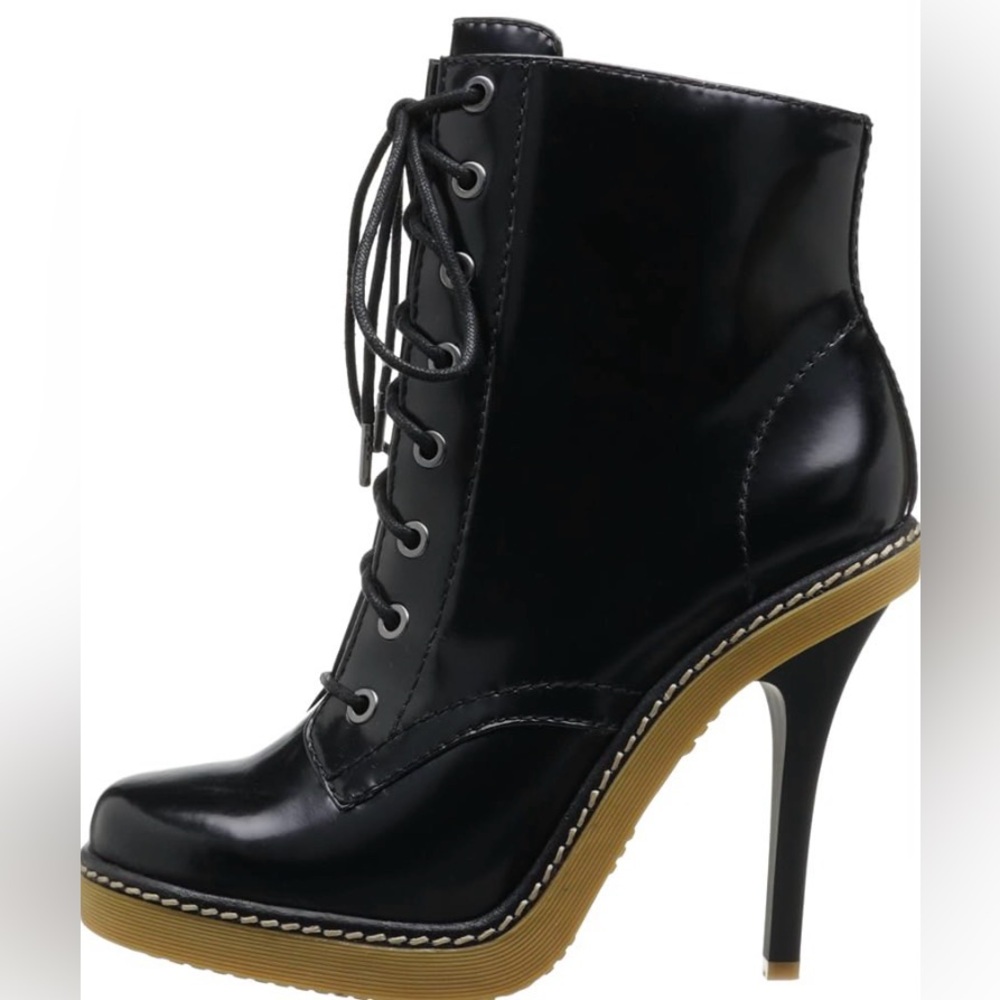 L.A.M.B. Black High Heel Boots Size: 7.5